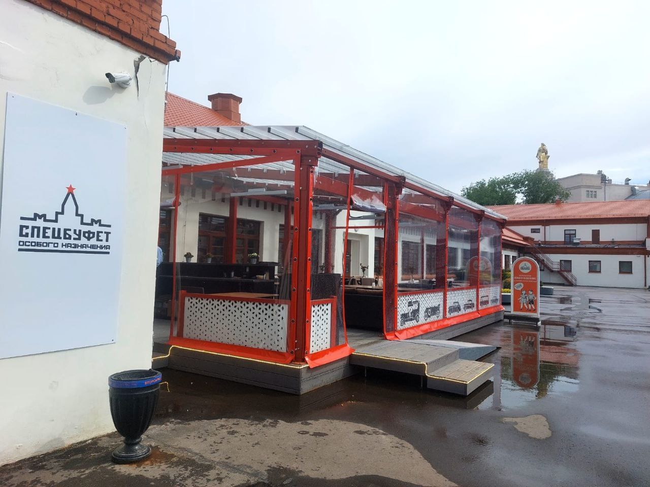 ПВХ шторы для летней террасы кафе в Электростали